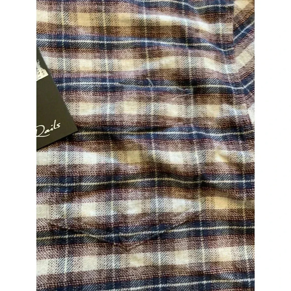 Rails Men's Purple Plaid Long Sleeve Button Front Forrest Shirt Large NWT - Picture 6 of 11